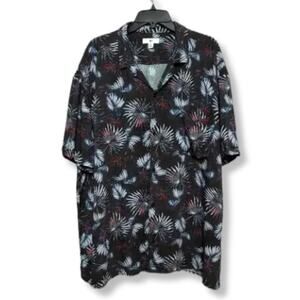 BP. Collared Shirt Button-Up Leaves Pattern Short Sleeve Multicolor M 2XL NWOT